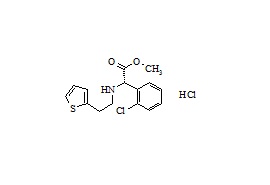 S(+)-N-(2-(2-Thienyl)ethyl)-2-chlorophenyl glycine methyl ester hydrochloride