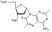 4-Amino-2,6-dimethyl-8-(2’’-deoxy-3’’,5’’-di-O-toluoyl-α-D-ribofuranosyl)-7(8H)-pteridone