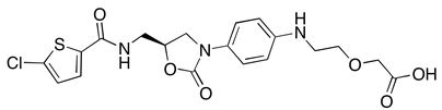 2-[2-[[4-[(5S)-5-[[[(5-Chloro-2-thienyl)carbonyl]amino]methyl]-2-oxo-3-oxazolidinyl]phenyl]amino]ethoxy]-acetic acid hydrochloride