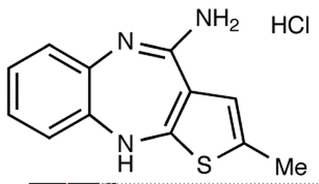 4-Amino-2-methyl-10H-thieno[2,3-β][1,5]-benzodiazapine HCl