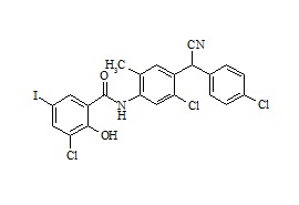 3-Chloro-N-(5-chloro-4-((4-chlorophenyl)(cyano)methyl)-2-methylphenyl)-2-hydroxy-5-iodobenzamide