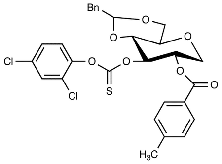 1,5-Anhydro-4,6-O-benzylidene-3-O-[2,4-dichlorophenyl]thiocarbonyloxy-2-O-p-toluoyl-D-glucitol