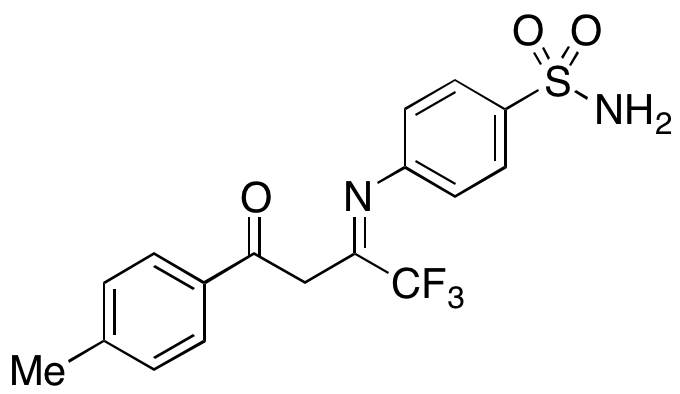 4-[[3-(4-Methylphenyl)-3-oxo-1-(trifluoromethyl)propylidene]amino]benzenesulfonamide