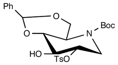4,6-O-Benzylidene-N-(tert-butoxycarbonyl)-2-O-(4-toluenesulfonyl)-1,5-imino-D-glucitol