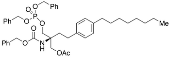 (S)-2-(Benzyloxycarbonyl)amine-2-(acetoxy)methyl-1-(dibenzyl) phosphoryloxy-4-(4-octylphenyl)butane
