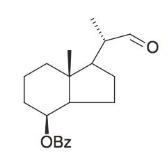 Benzoic acid 7R-methyl-1- (1S-methyl-2-oxo-ethyl)-octahydro-inden-4S-yl ester