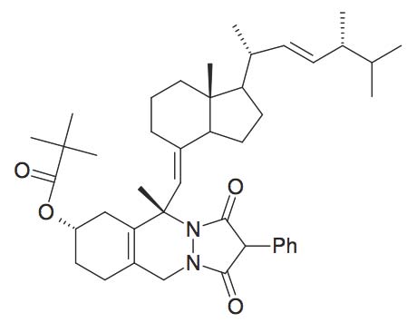 2,2-Dimethyl-propionic acid 5S-methyl-5-[7R-methyl-1-(1R,4R,5-trimethyl-hex-2-enyl)-octahydro-inden-4-ylidenemethyl]-1,3-dioxo-2-phenyl-2,3,5,6,7,8,9,10-octahydro-1H-pyrazolo[1,2-β]phthalazin-7S-ylester