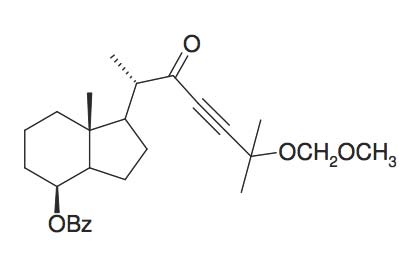 Benzoic acid 1S-(5-methoxymethoxy-1S,5-dimethyl-2-oxo-hex-3-ynyl)-7R-methyl-octahydro-inden-4-yl ester