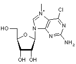  2-Amino-6-chloro-7-methyl-9-(b-D-ribofuranosyl)purine