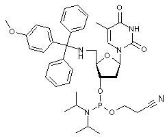  5’-Amino-5’-deoxy-5’-N-MMT-thymidine 3’-CE phosphoramidite