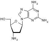 2,6-Diamino-9-(3’-amino-2’,3’-dideoxy-β-D-ribofuranosyl)purine