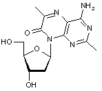 4-Amino-2,6-dimethyl-8-(2’-deoxy-β-D-ribofuranosyl)-7-pteridone