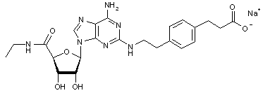  4-[2-[[6-Amino-9-(N-ethyl-β-D-ribofuranuronamidosyl)-9H-purin-2-yl]amino]ethyl]benzenepropanoic acid monosodium salt
