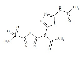 Acetazolamide Impurity - N-(5-Acetamido-1,3,4-thiadiazole-2-YL) sulphamoyl-1,3,4-thiadiazol-2-yl acetamide