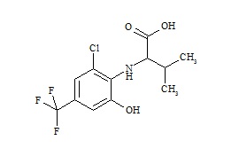 2-(2-Chloro-6-hydroxy-4-(trifluoromethyl)phenylamino)-3-methylbutanoic acid