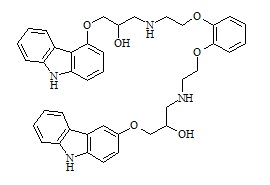 Carvedilol bisalkylpyrocatechol derivative