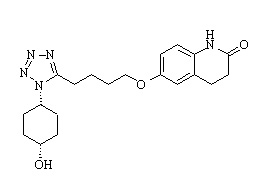 OPC-13217 (cis): 3,4-dihydro-6-[4-[1-(trans-4-hydroxycyclohexyl)-1H-tetrazol-5-yl]butoxy]-2-(1H)-Quinolinone