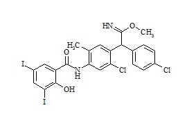 Methyl 2-(2-chloro-4-(3-chloro-2-hydroxy-5-iodobenzamido)-5-methylphenyl)-2-(4-chlorophenyl)acetimidate