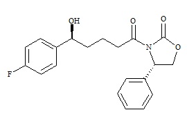 Ezetimibe impurity (3-[5-(4-Fluoro-phenyl)-5-(S)-hydroxy-pentanoyl]-4-(S)-phenyl-oxazolidin-2-one)