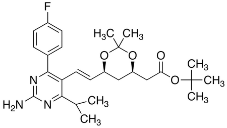 tert-Butyl-7-[4-(4-fluorophenyl)-6-isopropyl-2-aminopyrimidin-5-yl]-(3R,5S)-isopropylidene-(E)-6-heptenoate