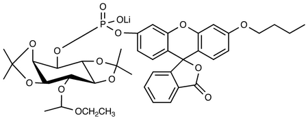 O-(N-Butylfluorescein)-O-[3-[6-O-(D,L-1-ethoxyethyl)-1,2:4,5-bis-O-(1-methylethylidene)-D,L-myo-inositol]]phosphate, Lithium Salt