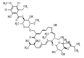 Mono-methylated fidaxomicin