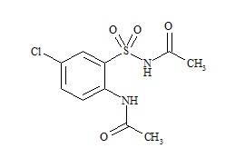Hydrochlorothiazide Related Compound (N’-(2-Acetyl-sulfamoyl-4-chloro-phenyl) Acetamide)