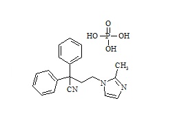 Imidafenacin Impurity (1-(3-Cyano-3,3-Diphenylpropyl)-2-Methyl-1H-Imidazolium Phosphate)