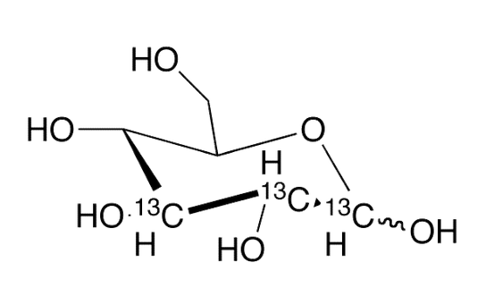D-Glucose-1,2,3-<sup>13</sup>C<sub>3</sub>