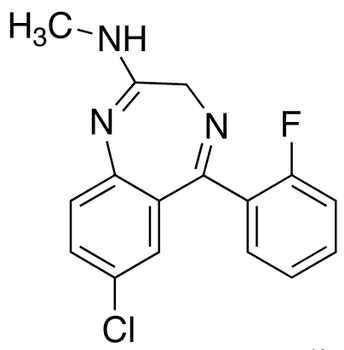 7-Chloro-5-(2-fluorophenyl)-2-methylamino-3H-1,4-benzodiazepine