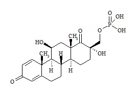 11β,17α-Dihydroxy-17-[(phosphonooxy)methyl]-D-homoandrosta-1,4-diene-3,16-dione