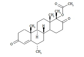 (17a-alfa)-Hydroxy-6alfa,17a-dimethyl-D-homoandrost-4-ene-3,17-dione 17-Acetate