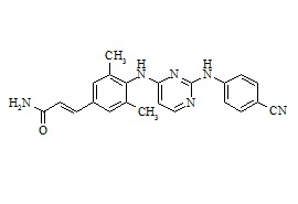 Rilpivirine Amide-1 Impurity ((2E)-3-[4-[[2[(4-Cyanophenyl)amino]pyrimidin-4-yl]amino]-3, 5-Dimethylphenyl]prop-2-Enamid