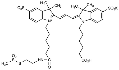 Cyanine 3 Monofunctional Bihexanoic Acid Mono-MTSEA Dye, Potassium Salt