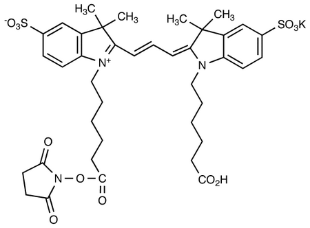 Cyanine 3 Monofunctional Bihexanoic Acid Dye, Monosuccinimidyl Ester, Potassium Salt