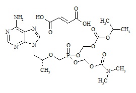 Dimethylaminocarboxymethyl POC Tenofovir Fumarate