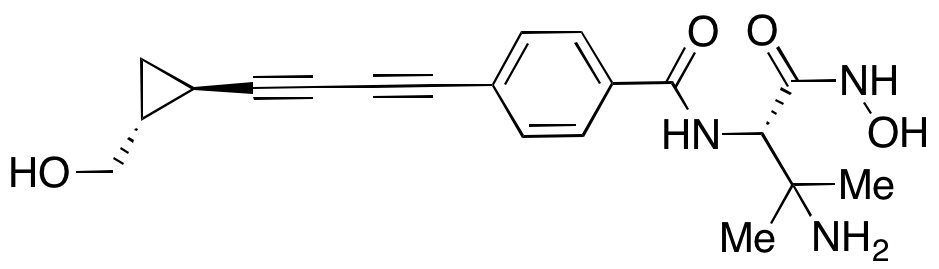 N-[(1S)-2-Amino-1-[(hydroxyamino)carbonyl]-2-methylpropyl]-4-[4-[(1R,2R)-2-(hydroxymethyl)cyclopropyl]-1,3-butadiyn-1-yl]-benzamide