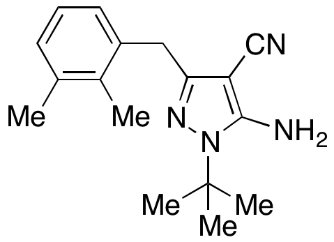 5-Amino-1-(1,1-dimethylethyl)-3-[(3-methylphenyl)methyl]-1H-pyrazole-4-carbonitrile