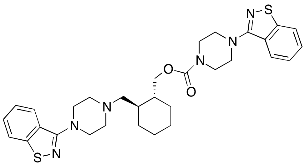 (1R,2R)-2-[(4-Benzoisothiazol-3-yl)piperazin-1-yl-methylcyclohexyl)]methyl 4-benzoisothiazol-3-yl)piperazine-1-carboxylate
