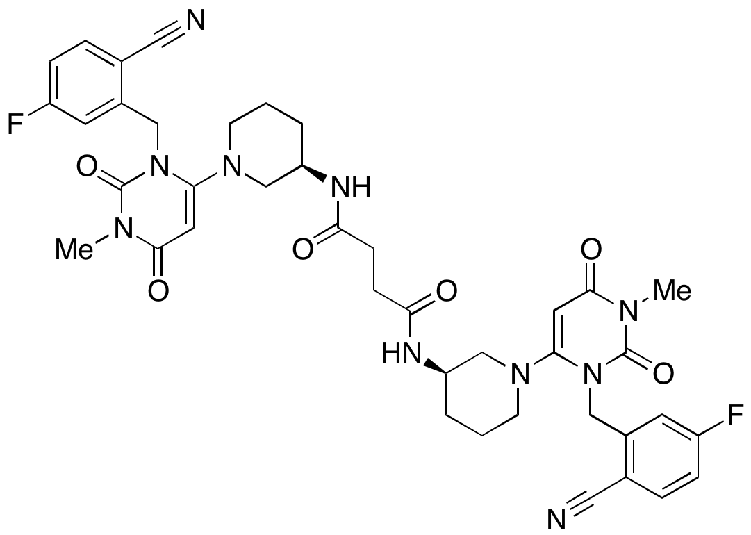 N1,N4-Bis((R)-1-(3-(2-cyano-5-fluorobenzyl)-1-methyl-2,6-dioxo-1,2,3,6-tetrahydropyrimidin-4-yl)piperidin-3-yl)succinamide