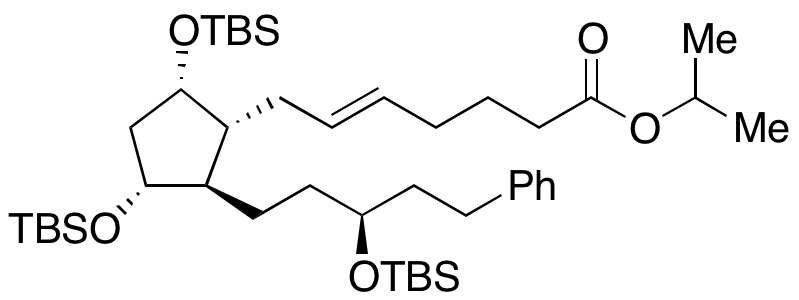 (E)-7-((1R,2R,3R,5S)-3,5-Bis((tert-butyldimethylsilyl)oxy)-2-((S)-3-((tert-butyldimethylsilyl)oxy)-5-phenylpentyl)cyclopentyl)hept-5-enoic acid isopropyl ester 