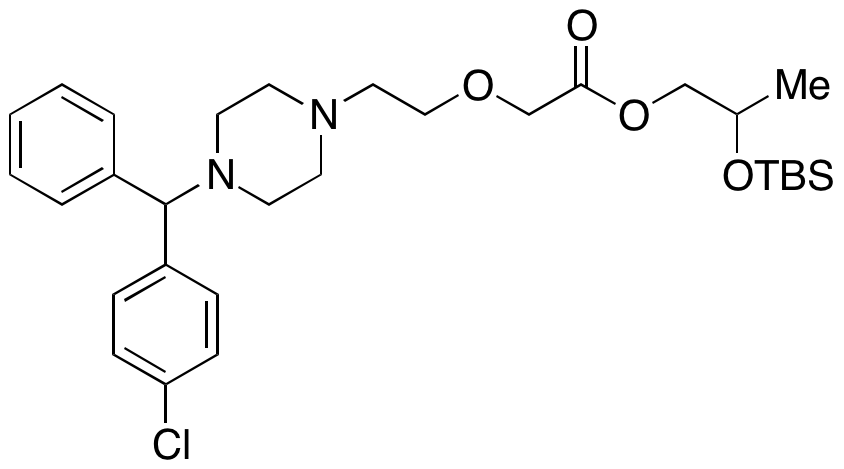 2-((tert-Butyldimethylsilyl)oxy)propyl 2-(2-(4-((4-chlorophenyl)(phenyl)methyl)piperazin-1-yl)ethoxy)acetate