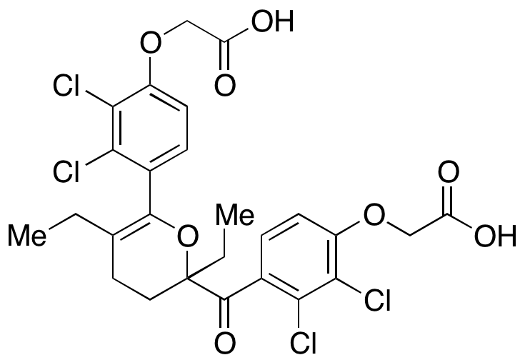 2-(4-(2-(4-(Carboxymethoxy)-2,3-dichlorobenzoyl)-2,5-diethyl-3,4-dihydro-2H-pyran-6-yl)-2,3-dichlorophenoxy)acetic Acid