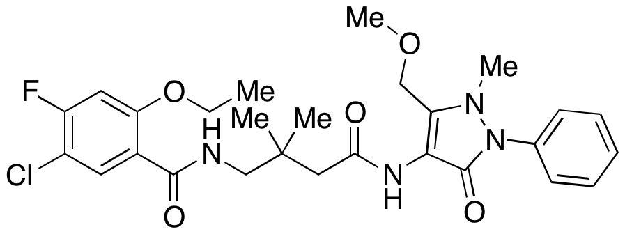 5-Chloro-N-[4-[[2,3-dihydro-5-(methoxymethyl)-1-methyl-3-oxo-2-phenyl-1H-pyrazol-4-yl]amino]-2,2-dimethyl-4-oxobutyl]-2-ethoxy-4-fluoro-benzamide