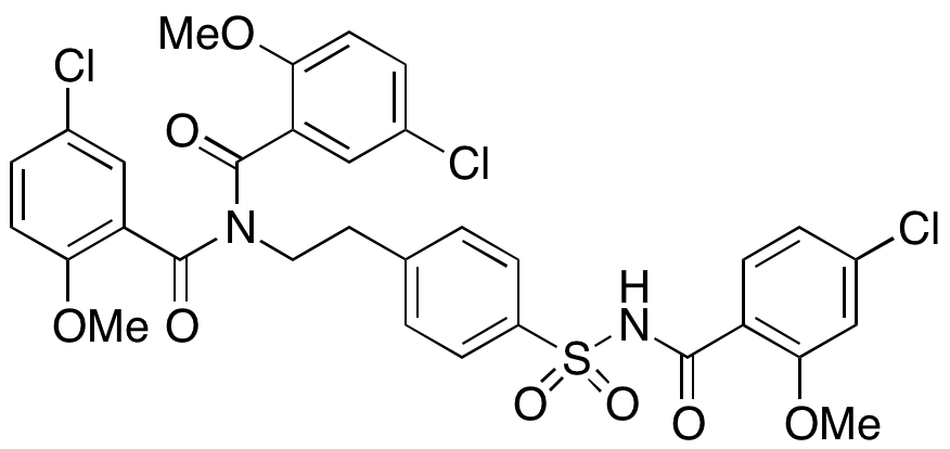 5-Chloro-N-(5-chloro-2-methoxybenzoyl)-N-(4-(N-(4-chloro-2-methoxybenzoyl)sulfamoyl)phenethyl)-2-methoxybenzamide