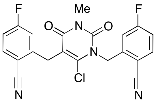 2-((6-Chloro-5-(2-cyano-5-fluorobenzyl)-3-methyl-2,4-dioxo-3,4-dihydropyrimidin-1(2H)-yl)methyl)-4-fluorobenzonitrile