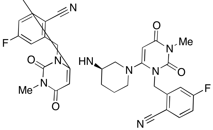 (R)-2-((6-(3-((3-(2-Cyano-5-fluorobenzyl)-1-methyl-2,6-dioxo-1,2,3,6-tetrahydropyrimidin-4-yl)amino)piperidin-1-yl)-3-methyl-2,4-dioxo-3,4-dihydropyrimidin-1(2H)-yl)methyl)-4-fluorobenzonitrile