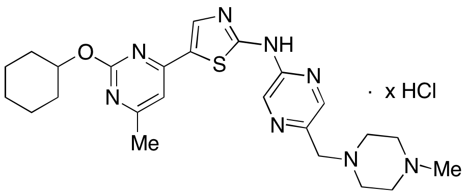 5-(2-(Cyclohexyloxy)-6-methylpyrimidin-4-yl)-N-(5-((4-methylpiperazin-1-yl)methyl)pyrazin-2-yl)thiazol-2-amine Hydrochloride