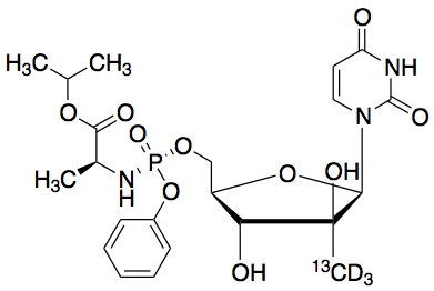 2’-Defluro-2’-hydroxy 2’-epi-Sofosbuvir-13Cd3