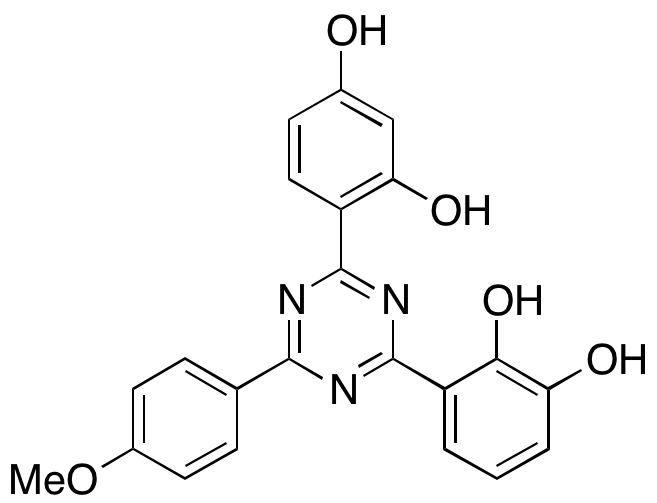 3-(4-(2,4-Dihydroxyphenyl)-6-(4-methoxyphenyl)-1,3,5-triazin-2-yl)benzene-1,2-diol